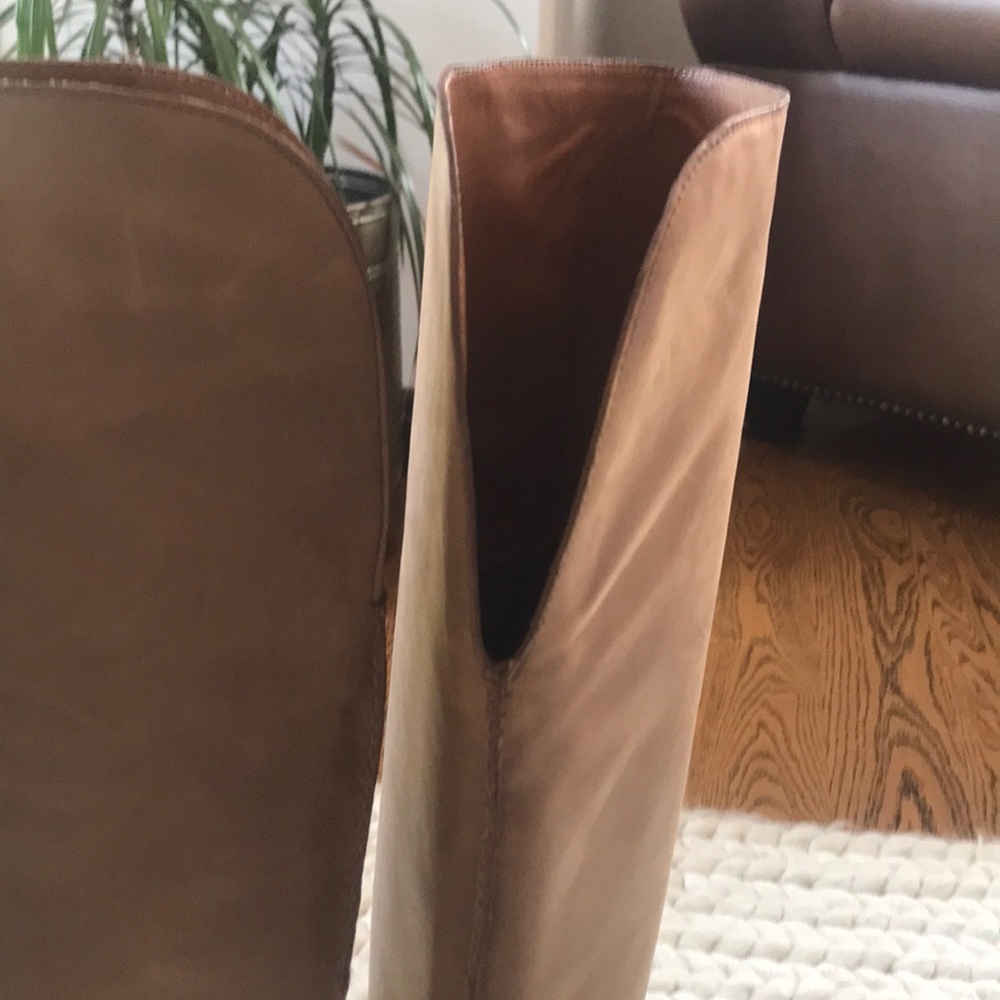 Anthropologie tan nude leather knee high boots - Picture 4 of 7